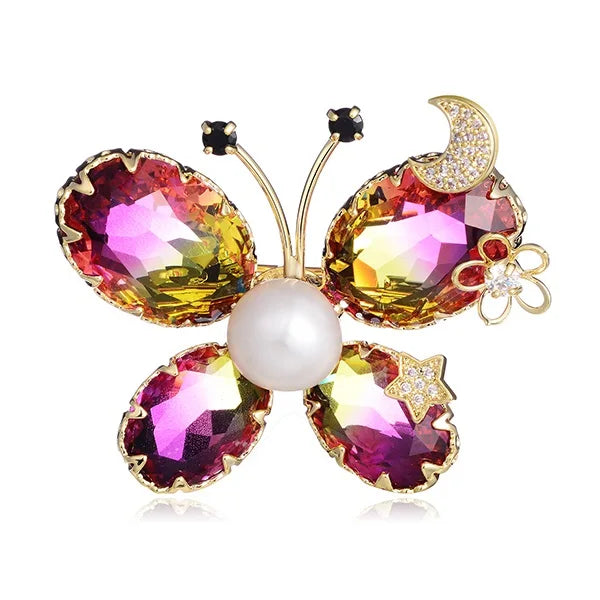 Butterfly Freshwater Pearl 925 Brooch for Women