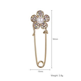 Pearl Flower Brooch Zircon Coat Pin Wedding Jewelry Gift