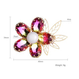 Freshwater Pearl Flower Brooch for Women Sweater Pin Bouquet Wedding Accessory