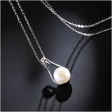 Freshwater Pearl Pendant Necklace, 925 Sterling Silver, Gift Box