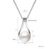 Freshwater Pearl Pendant Necklace, 925 Sterling Silver, Gift Box