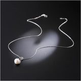 Freshwater Pearl Pendant Necklace, 925 Sterling Silver, Gift Box