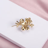 Retro Bouquet Pearl Crystal Brooches Pins Women Sweater Bridal Wedding Jewelry