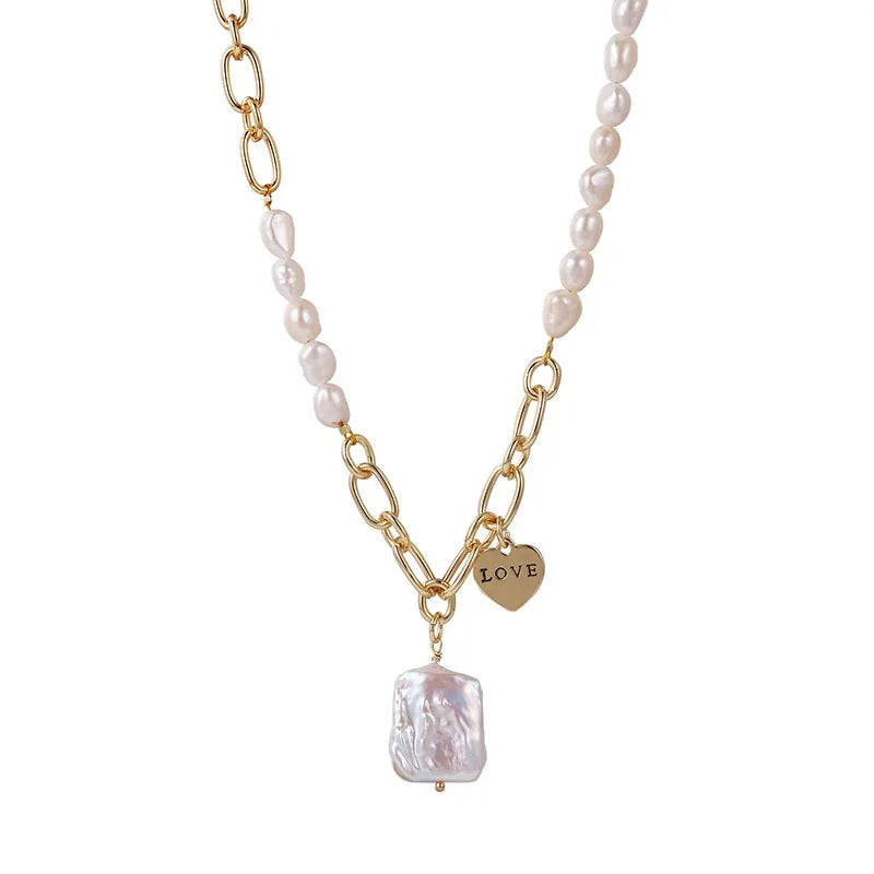 Vintage Style Natural Pearls Pendant Necklace for Women
