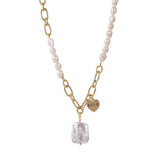 Vintage Style Natural Pearls Pendant Necklace for Women