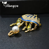 Enamel Freshwater Pearl Brooch Pin for Women Scarf Accessories