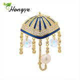 Enamel Freshwater Pearl Brooch Pin for Women Scarf Accessories