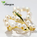 Hollow Heart Natural Pearl Brooch for Women And Brooch Pins Dresses Coat