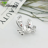 Silver Crab Pendant Necklace Real Pearl Jewelry Female Accessory