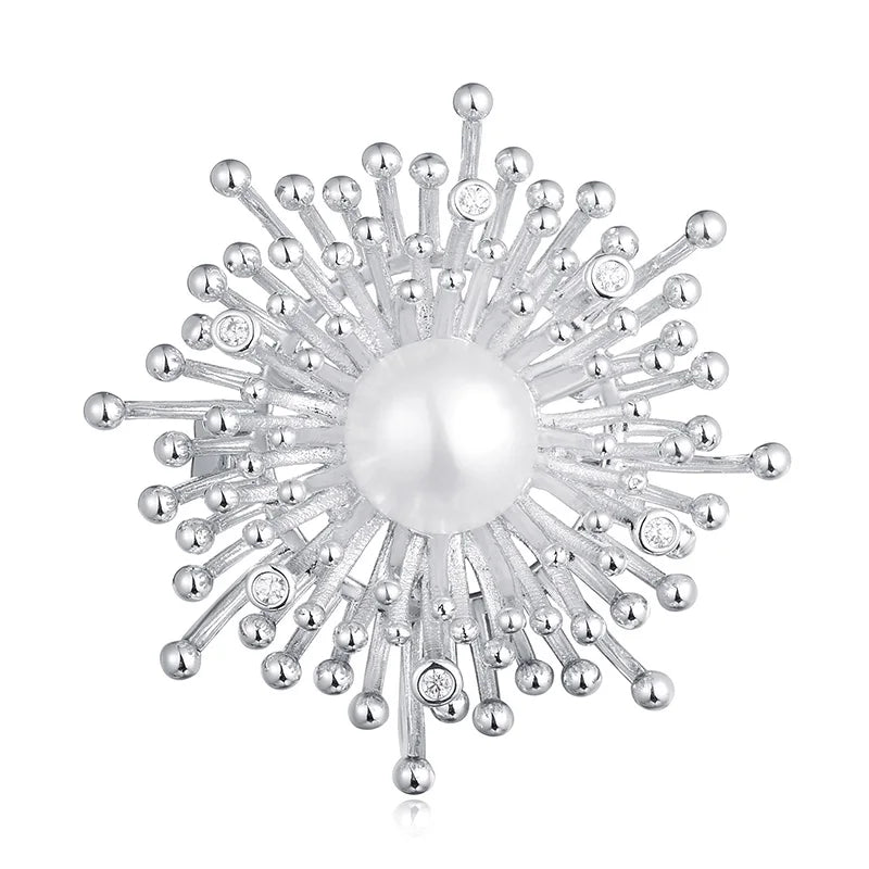 Freshwater Pearl Flower Brooch Vintage Brooches Pins