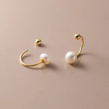 Small Silver Hook Stud Earrings 925 Sterling Silver Women Girls Students