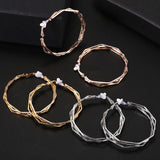 Twisted Hoop Clip Earrings for Women, Non-Pierced