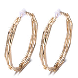 Twisted Hoop Clip Earrings for Women, Non-Pierced
