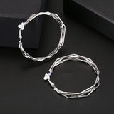 Twisted Hoop Clip Earrings for Women, Non-Pierced
