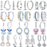 925 Silver Hoop Earrings Women's Jewelry Wedding Party