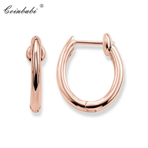 925 Sterling Silver Hoop Earring Rose Design for Women