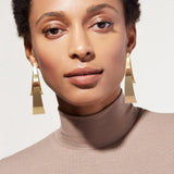 Women's Hoop Stud Earrings Big Pendant Drop Dangle