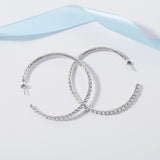 Freshwater Pearl 925 Sterling Silver Big Hoop Earring For Women