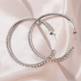 Freshwater Pearl 925 Sterling Silver Big Hoop Earring For Women