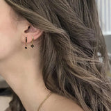 925 Silver Hoop Earrings with Colorful Zircon