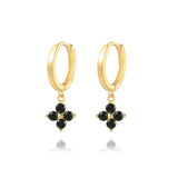 925 Silver Hoop Earrings with Colorful Zircon