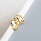925 Sterling Silver Hoop Earrings Minimalist Golden Earring