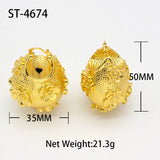 Bohemian Flower Hoop Earrings 24K Plated Copper Jewelry