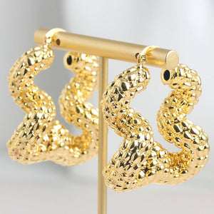 Copper African Hoop Earrings for Women Girls Dubai Drop Earrings