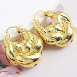 Copper African Hoop Earrings for Women - Dubai Drop