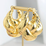 Copper African Hoop Earrings for Women - Dubai Drop