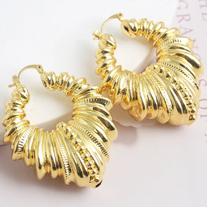 Copper African Hoop Earrings for Women