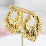 Copper African Hoop Earrings for Women