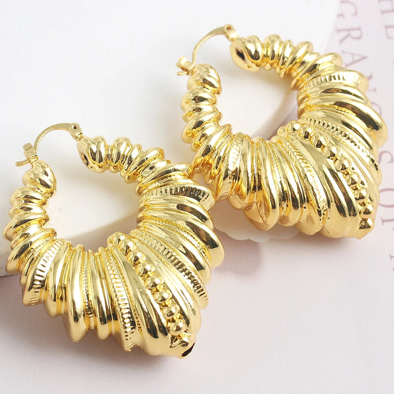 Copper African Hoop Earrings for Women