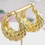 Copper African Hoop Earrings for Women - Dubai Drop Earrings