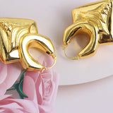 Copper African Hoop Earrings for Women - Unique Dubai Drop Earrings