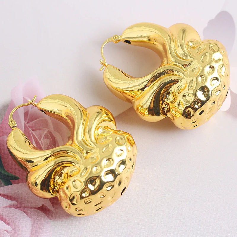 Copper African Hoop Earrings for Women Girls Jewelry Dubai Drop Earrings