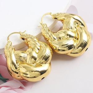 Copper African Hoop Earrings for Women - Dubai Drop