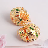 Copper African Hoop Earrings for Women Girls - Unique Dubai Drop Earrings