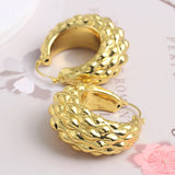 Copper African Hoop Earrings for Women - Dubai Drop Earrings