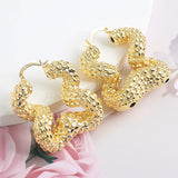 Copper African Hoop Earrings for Women Girls Dubai Drop Earrings