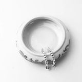 Bohemia Hoop Earrings 925 Sterling Silver Zirconia Jewelry