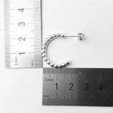 Bohemia Hoop Earrings 925 Sterling Silver Zirconia Jewelry