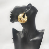 24K Plated Hoop Earrings for Women Round Circle Copper Clips