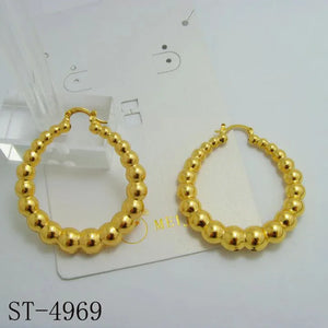 Hoop Earrings African Dubai Circle Plated Jewelry Accessories