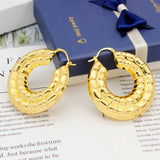 Hoop Earrings African Dubai Circle Plated Jewelry Accessories