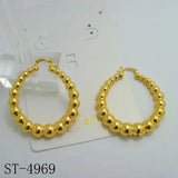 Hoop Earrings African Dubai Circle Plated Jewelry Accessories