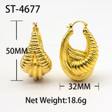 Golden Hoop Earrings African Brazilian 24K Plated Jewelry