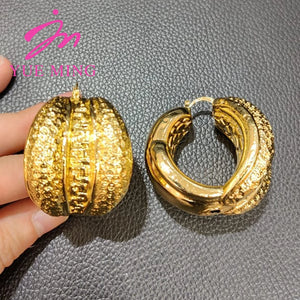 Irregular Drop Earrings Dubai Copper Jewelry Set