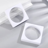 Stainless Steel Hoop Earrings Large Minimal Retro Round Jewelry