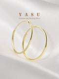 925 Silver 14k Plated Hoop Earrings for Women